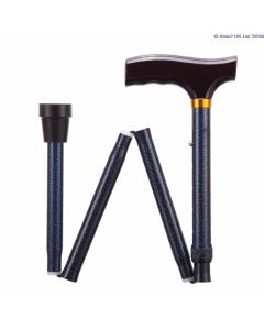Folding Adjustable Walking Sticks - Blue Ice 33-37"