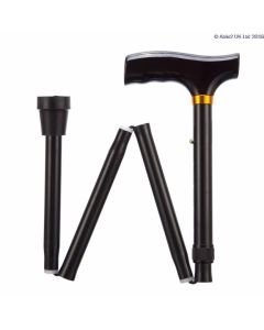 Folding Adjustable Walking Sticks - Black 29-33"