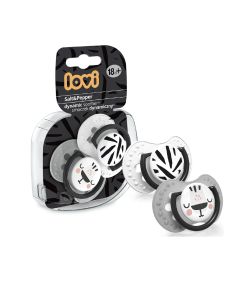 Lovi Silicone Dynamic Soother 6-18 M 2 Pcs Salt&Pepper