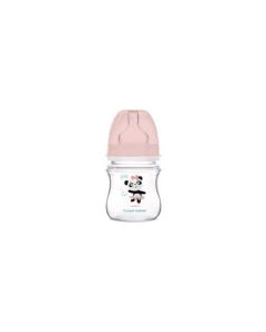 Canpol Anti-Colic Wide Neck Bottle 120Ml Pp Easy Start Exotic Animalspink