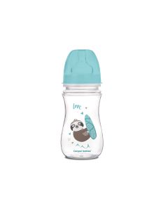 Canpol Anti-Colic Wide Neck Bottle 240Ml Pp Easy Start Exotic Animals Blue