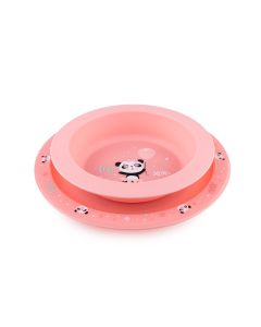 Canpol babies Tableware Set of 2 Elements Exotic Animals Pink