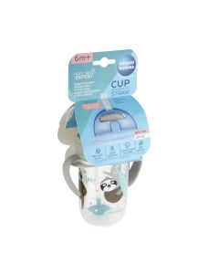 Canpol babies Non-spill Cup with Weighted Straw 270ml Exotic Grey