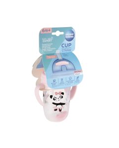 Canpol babies Non-spill Cup with Weighted Straw 270ml Exotic Pink