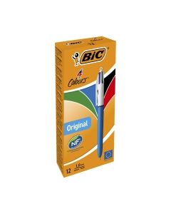 Bic 4 Colours Original  Retractable Ballpoint Pens Medium (1.0 mm) - Box of 12