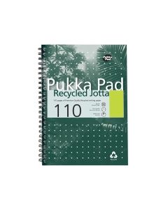 Pukka White A5 Recycled Wirebound Pads (Ruled/Margin) - Pack of 3 (3X55 Sheets)
