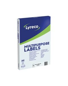 Lyreco Multi-Purpose Labels 63.5x33.9mm 24-Up White - Pack Of 100