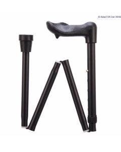 Arthritis Grip Cane - Folding, adjustable, Right Handed - Black