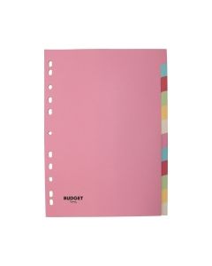 Lyreco Budget Assorted Colour A4 12 Part Dividers 160gsm