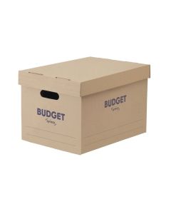 Lyreco Budget Storage Box 284x383x252mm Brown - Pack Of 10