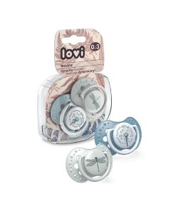 Lovi Silicone Dynamic Soother 0-3M 2 Pcs Botanic Boy