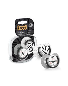 Lovi Silicone Dynamic Soother 18+ M 2 Pcs Salt&Pepper