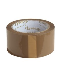 Lyreco Premium Packaging Tape 50mm 66m Brown - Pack Of 6