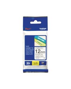 Brother P-Touch TZ Labelling Tape 8M X 12mm - Black On White