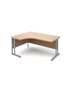 Maestro 25 SL left hand ergonomic desk 1600mm beech - Delivery only
