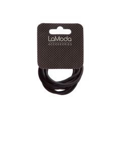 La Moda Haircare Thick Black Ponytailers 6Pcs