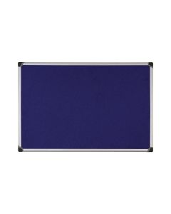 Aluminium Framed Fabric Notice Board 600mm X 900mm - Blue