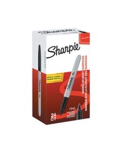 Sharpie Permanent Markers Fine Black - Pack Of 24