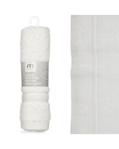 Combed Cotton Facecloth White Case Size 6