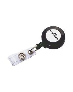 Durable Badge Reel Charcoal With Clip And Retractable Cord - Pack of 10
