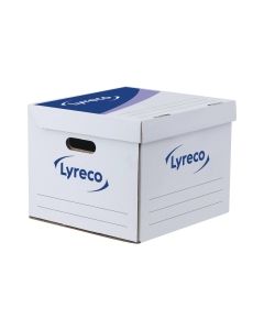 Lyreco White Easy Cube Manual Archival Box H280 X W350 X D350mm - Box of 10