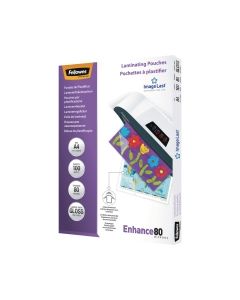 Fellowes A4 Laminating Pouches Gloss 160 Microns (2 X 80) - Pack of 100