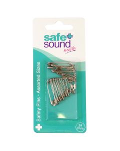 Safe & Sound Sa Nickel Safety Pins X 24 Srt