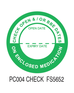 Prescription alert stickers