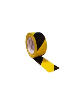 Floor Marking Tape Hazard 50mm x 30m - Black/Yellow