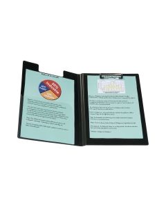 Polypropylene Foldover Clipboard Black A4
