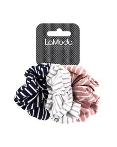 La Moda Haircare Striped Scrunchie Set