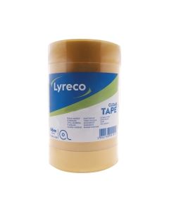 Lyreco Budget Tape 25mm 66m Clear - Pack Of 6
