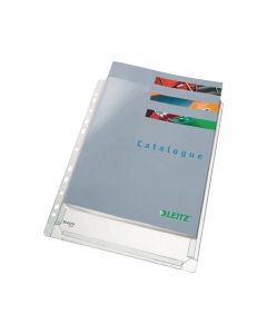 Leitz A4 Expanding Punched Pockets Without Flap 170 Micron Capacity - Pack of 5