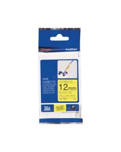 Brother P-Touch TZ Labelling Tape 8M X 12mm - Black On Yellow