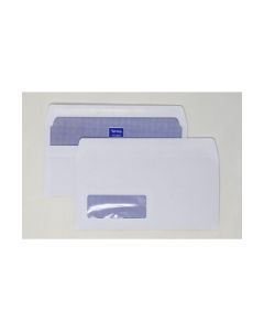 Lyreco White Envelopes DL S/S Window 90gsm - Pack Of 1000