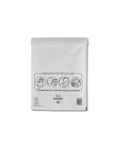 Mail Lite White Bubble Lined Postal Bags G/4 240 X 330mm - Box of 50