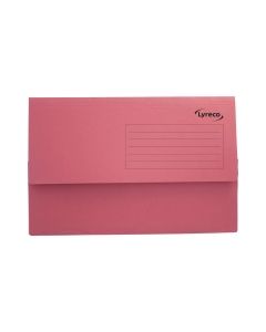 Lyreco Document Wallets Foolscap 250gsm Red - Pack Of 50