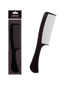 La Moda Haircare Handle Comb Black