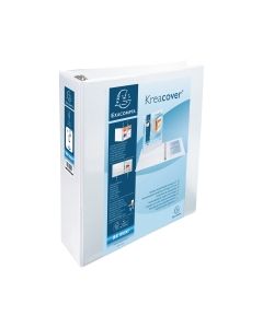 Exacompta Kreacover PP A4 Maxi Presentation Ring Binder 4 D Rings, 90mm , White