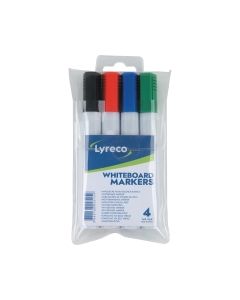Lyreco Whiteboard Markers Bullet Asst - Pack Of 4