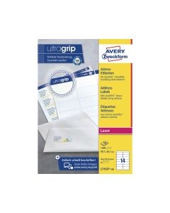 Avery L7163-100 Labels, 99.1 x 38.1 mm 14 Labels Per Sheet, 1400 Labels Per Pack