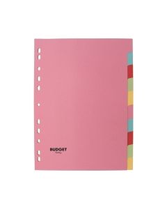 Lyreco Budget Assorted Colour A4 10 Part Dividers 160gsm