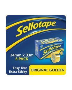 Sellotape Golden Tape 24mmx33M - Pack of 6