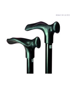 Comfort Grip Cane Adjustable, Small Handle - Black, Left Handed