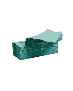 Green 1 Ply C-Fold Hand Towels - Pack of 2880
