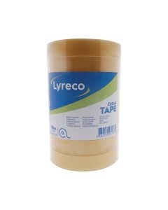 Lyreco Budget Tape 19mm 66m Clear - Pack Of 8