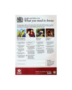 Health And Safety Law Poster 420 X 595mm Unframed