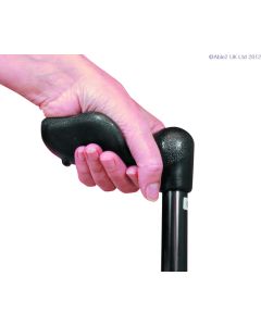 Arthritis Grip Cane Adjustable - Black, Left Handed