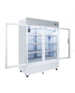 CoolMed 500L Large glass door refrigerator