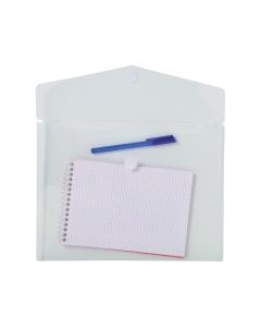 Exacompta Translucent Polypropylene A4 Envelope Wallets, Clear - Pack 5